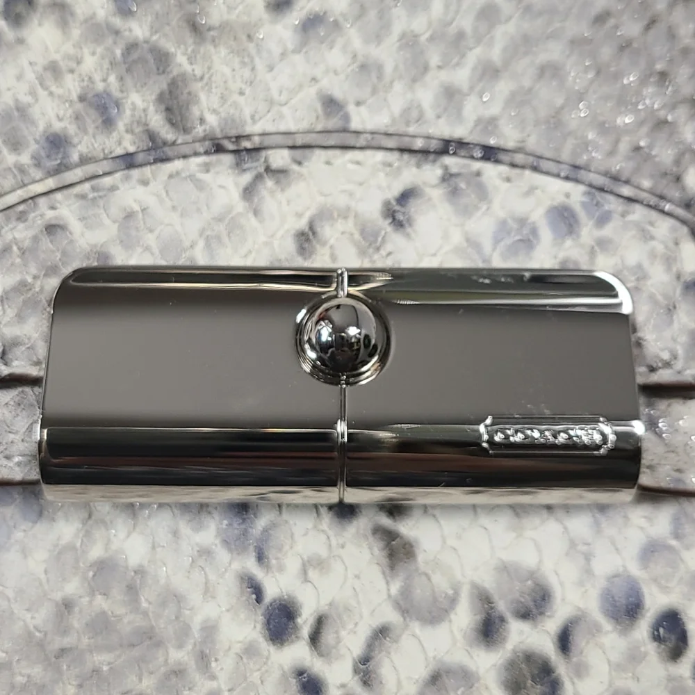 Coach Kristin Embossed Python Leather Wristlet -NWT - Picture 8 of 10